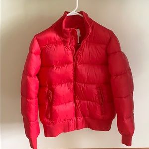 Red Puffer Jacket - GAP- Size Small